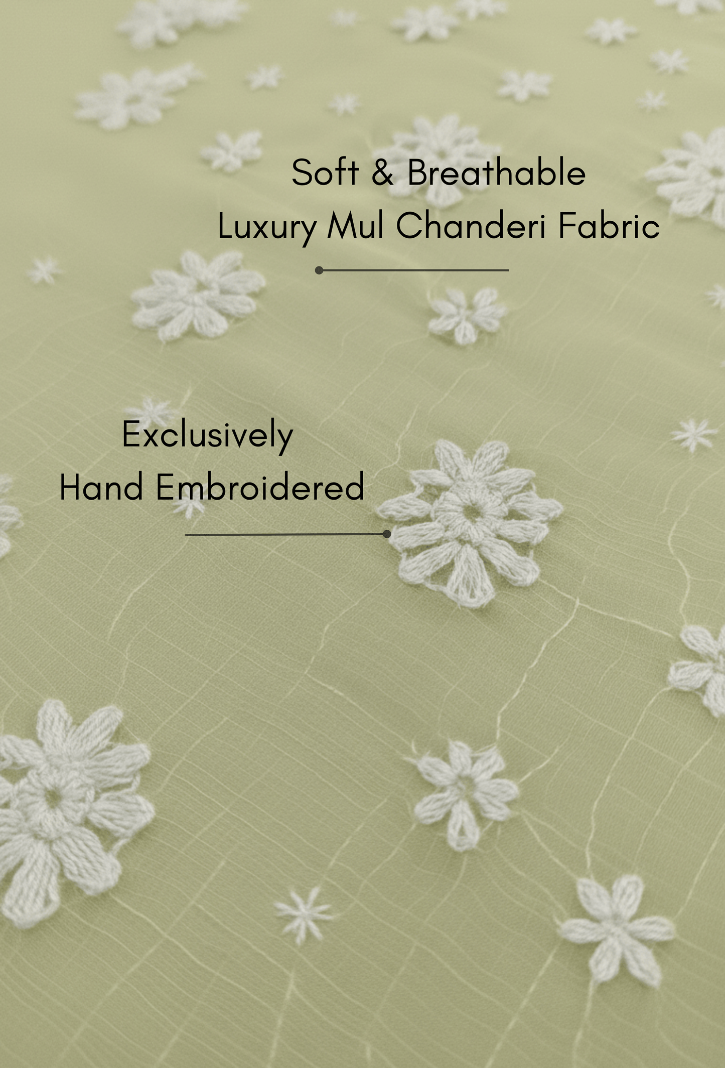 Chanderi Chikankari Saree - Cream