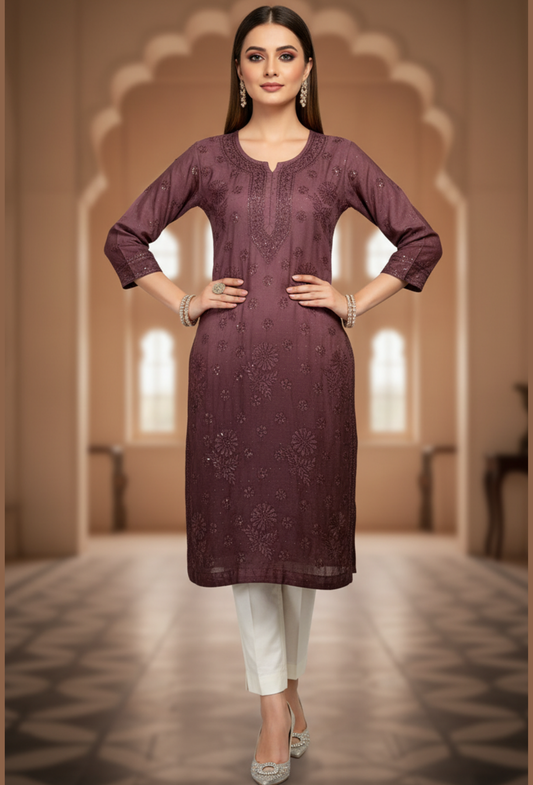 SITARA - Luxury Festive Kurtis - Brown