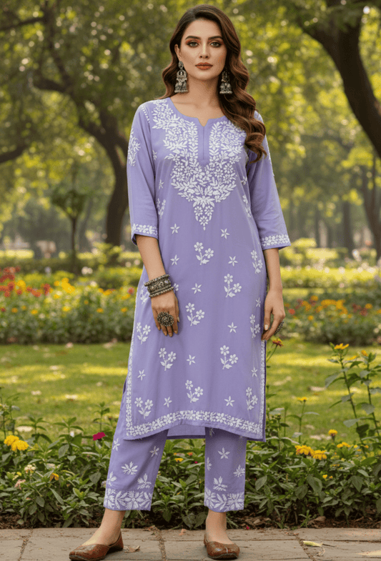 ROSHNI - Lilac - Kurti Trouser Set