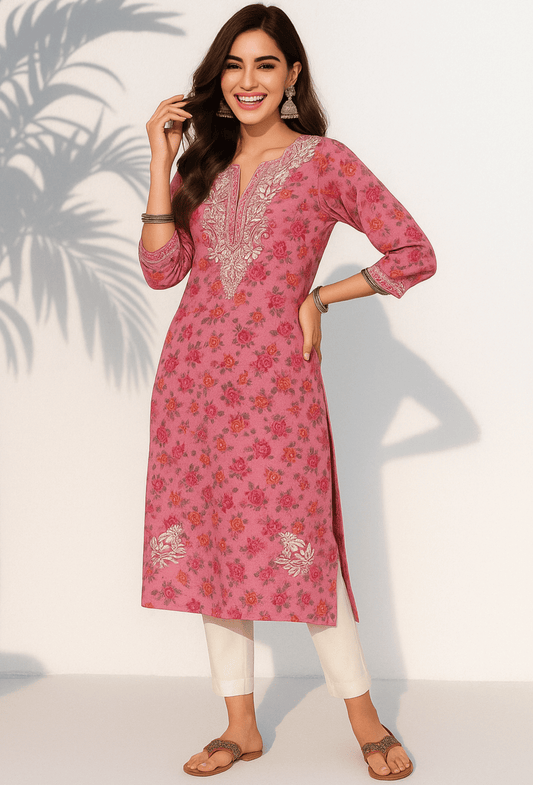 Printkari-2 - Pink Kurti