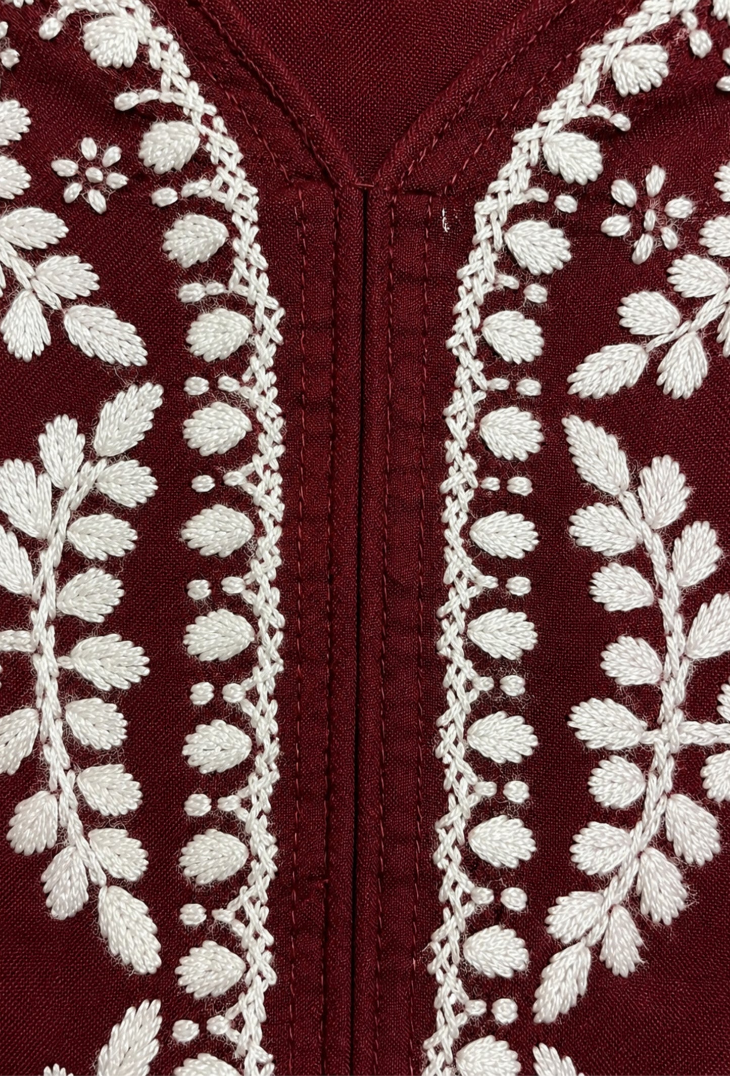 Naqsh Chikankari Hand Embroidered Kurta Trouser Set - Maroon