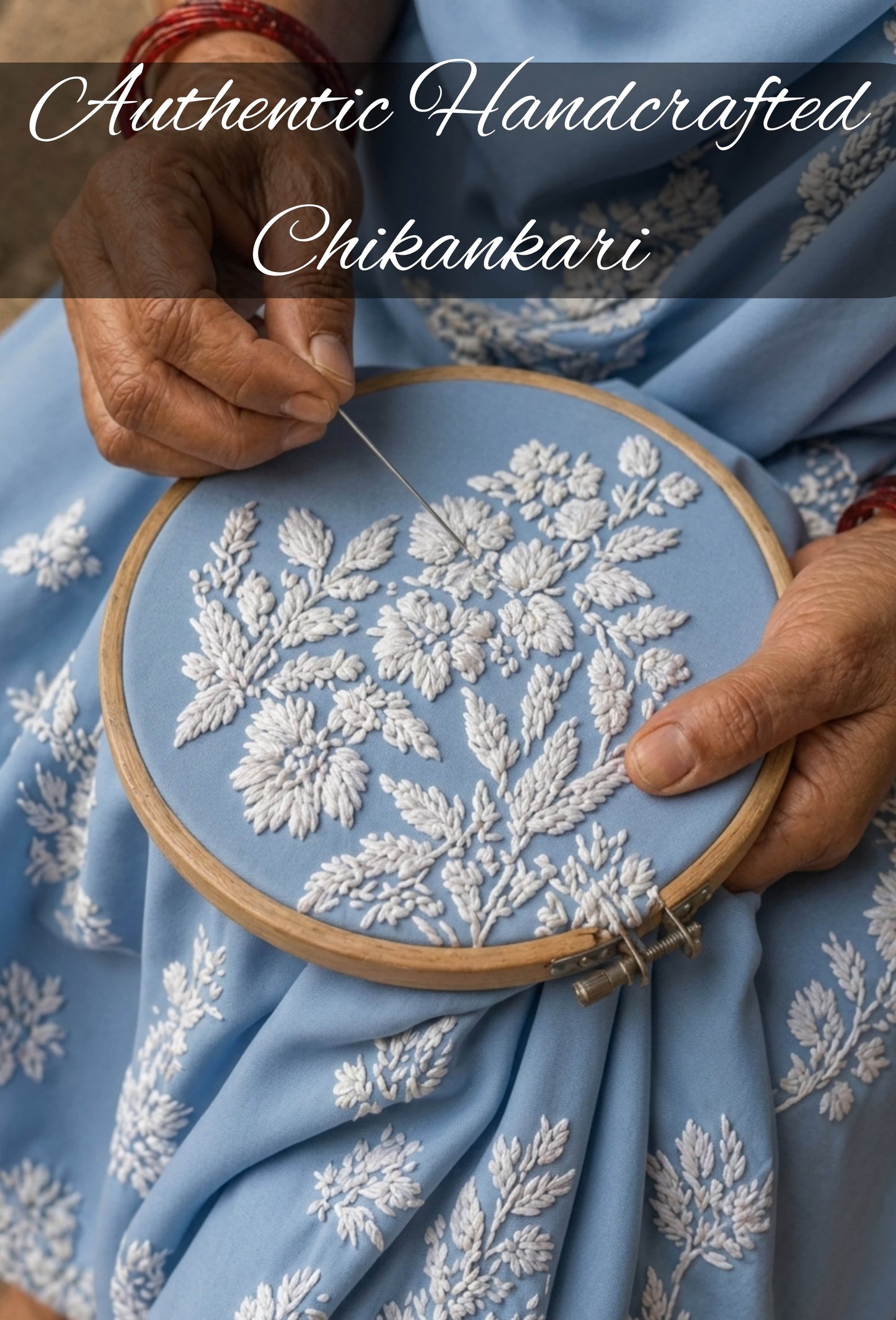 Modal Chikankari Hand Embroidered Kurta Trouser Set - Blue