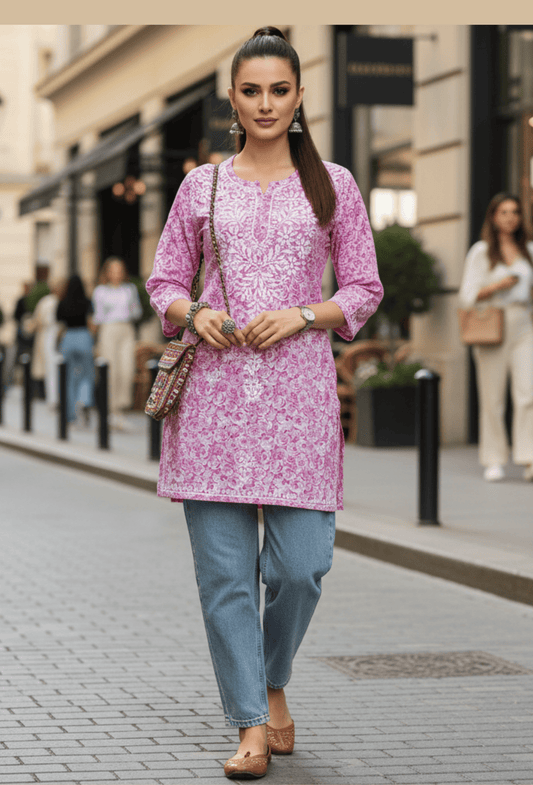 Blush Pink Short Kurti