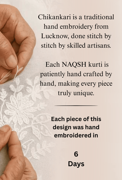 Flowy Cotton Chikankari Hand Embroidered Kurta Set - Black & Brown