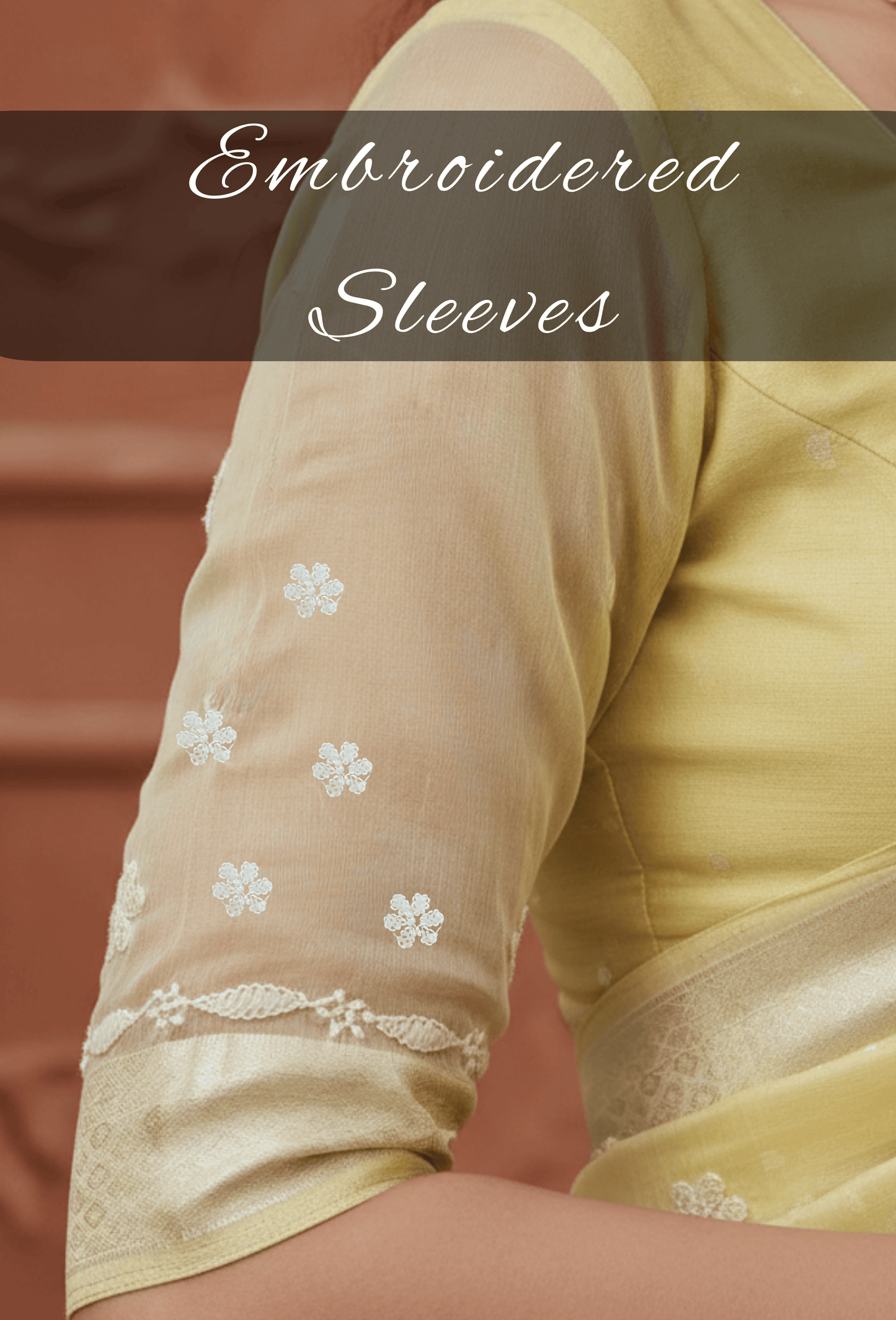 Chanderi Chikankari Saree - Cream